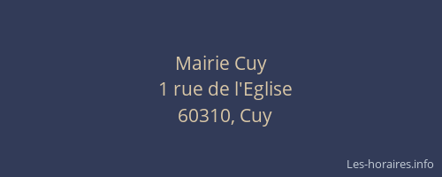 Mairie Cuy