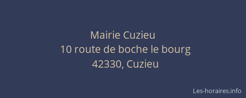 Mairie Cuzieu