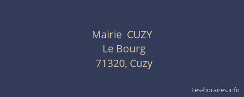 Mairie  CUZY