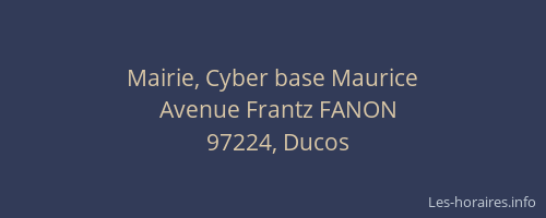Mairie, Cyber base Maurice