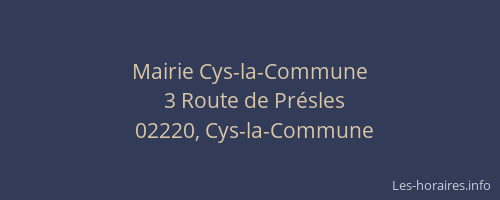 Mairie Cys-la-Commune