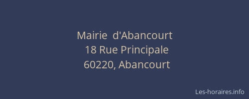 Mairie  d'Abancourt