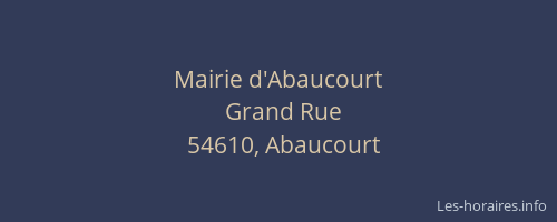 Mairie d'Abaucourt