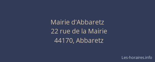 Mairie d'Abbaretz