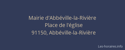 Mairie d'Abbéville-la-Rivière