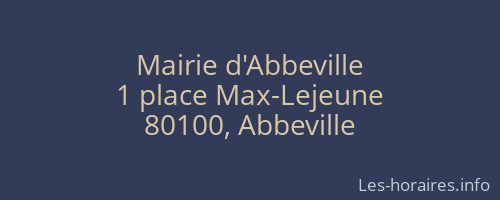 Mairie d'Abbeville