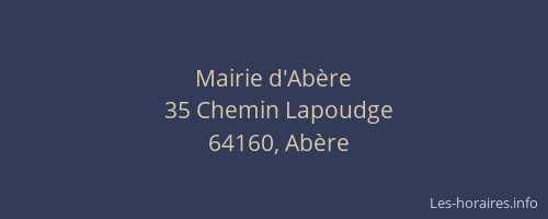 Mairie d'Ab&egrave;re