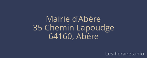 Mairie d'Abère
