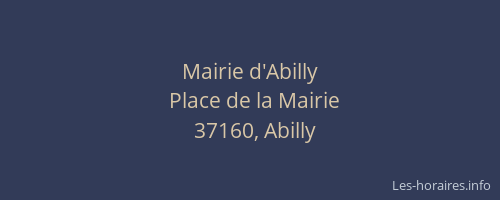 Mairie d'Abilly