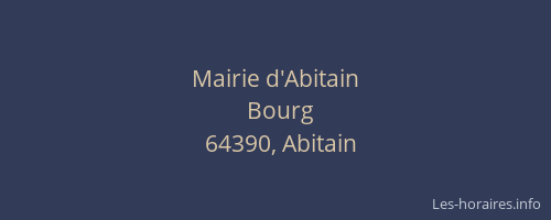 Mairie d'Abitain