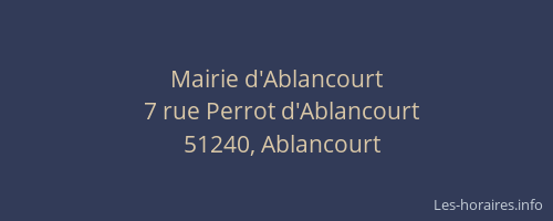 Mairie d'Ablancourt