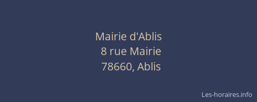 Mairie d'Ablis