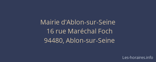 Mairie d'Ablon-sur-Seine