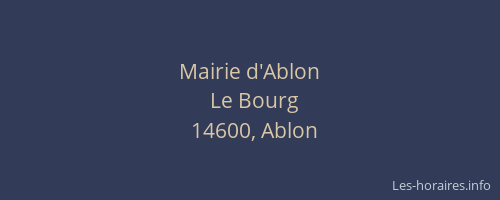 Mairie d'Ablon