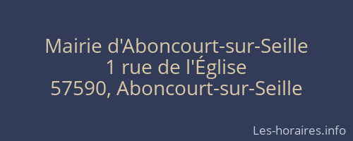 Mairie d'Aboncourt-sur-Seille