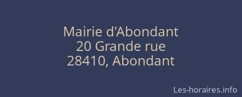 Mairie d'Abondant