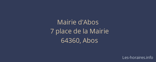 Mairie d'Abos