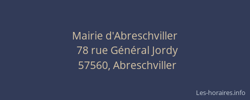 Mairie d'Abreschviller