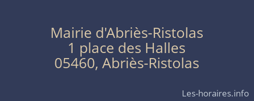 Mairie d'Abriès-Ristolas
