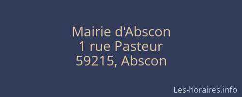 Mairie d'Abscon