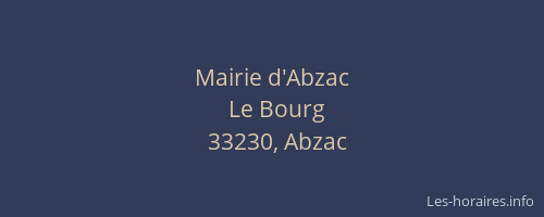 Mairie d'Abzac