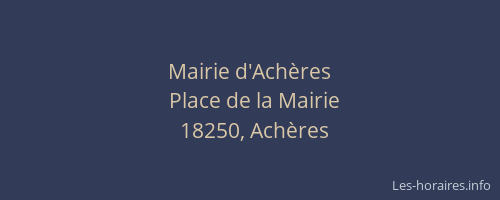 Mairie d'Achères