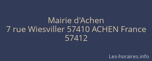 Mairie d'Achen