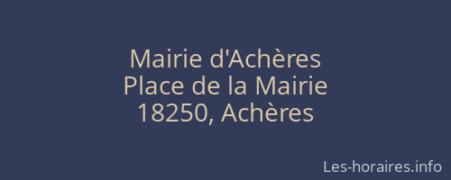 Mairie d'Achères