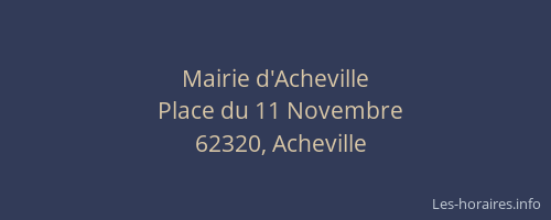 Mairie d'Acheville