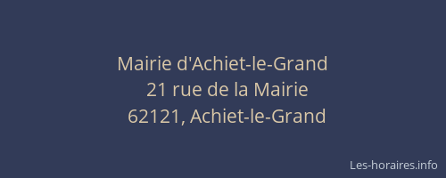 Mairie d'Achiet-le-Grand