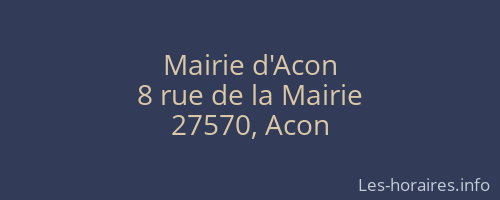 Mairie d'Acon