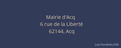Mairie d'Acq
