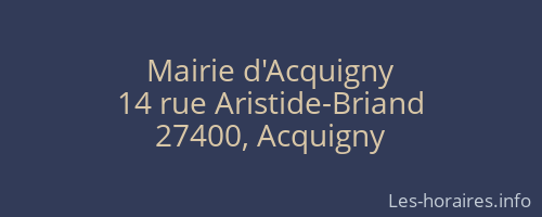 Mairie d'Acquigny