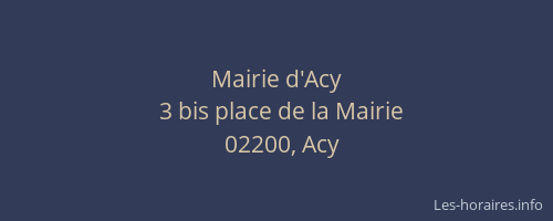 Mairie d'Acy