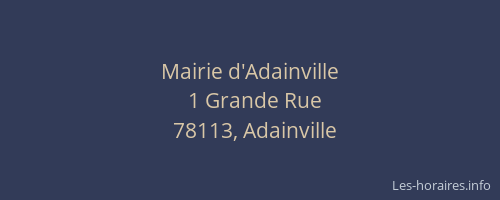 Mairie d'Adainville