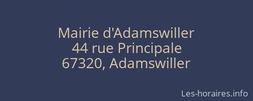 Mairie d'Adamswiller