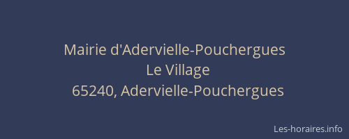 Mairie d'Adervielle-Pouchergues