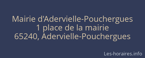 Mairie d'Adervielle-Pouchergues