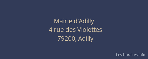 Mairie d'Adilly