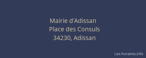 Mairie d'Adissan