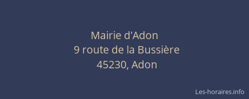 Mairie d'Adon