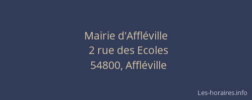 Mairie d'Affl&eacute;ville