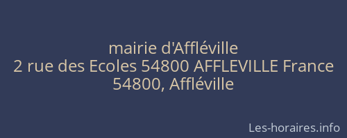 mairie d'Affléville