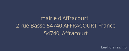 mairie d'Affracourt