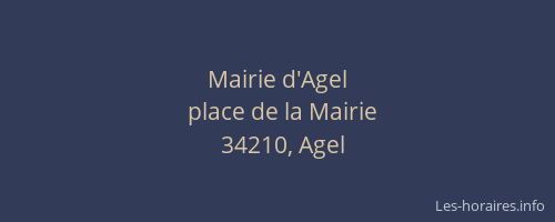 Mairie d'Agel
