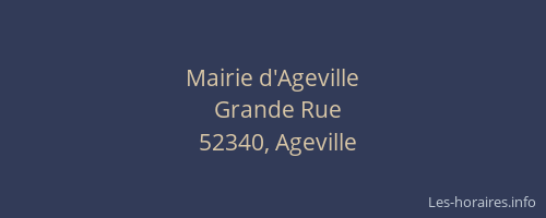 Mairie d'Ageville