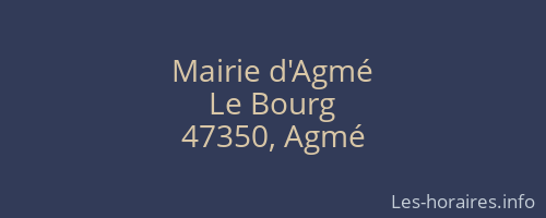 Mairie d'Agmé