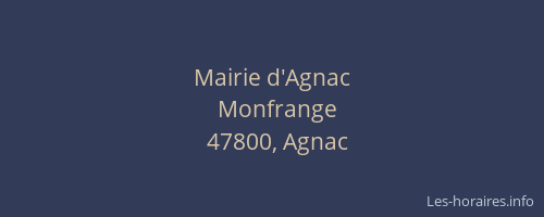 Mairie d'Agnac
