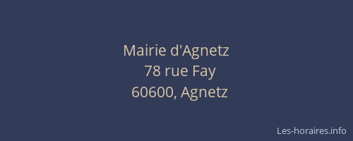 Mairie d'Agnetz