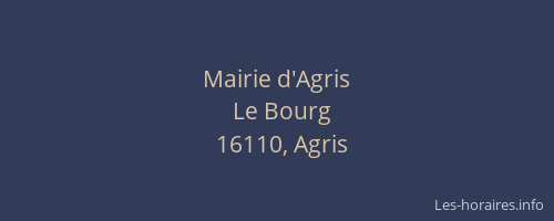 Mairie d'Agris
